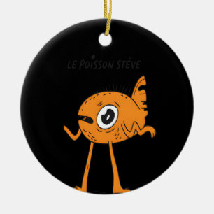 Le Poisson Steve Schattige & Grappig Keramisch Ornament
