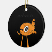 Le Poisson Steve Schattige & Grappig Keramisch Ornament (Links)