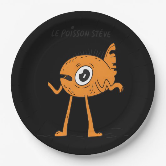 Le Poisson Steve Schattige & Grappig Papieren Bordje (Voorkant)