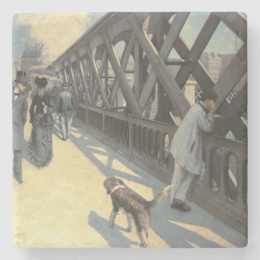 Le Pont de L'Europe, 1876 Stenen Onderzetter (Voorkant)