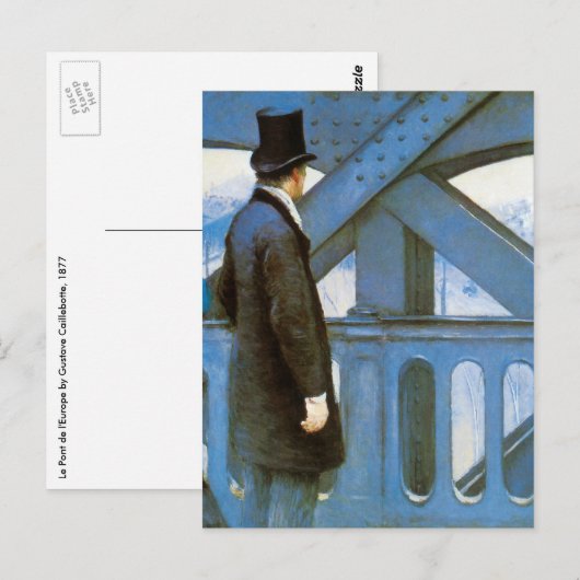 Le Pont de l'Europe by Gustave Caillebotte Briefkaart (Voorkant / Achterkant)