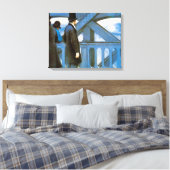 Le Pont de l'Europe by Gustave Caillebotte Canvas Afdruk (Insitu (Slaapkamer))