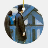 Le Pont de l'Europe by Gustave Caillebotte Keramisch Ornament (Achterkant)