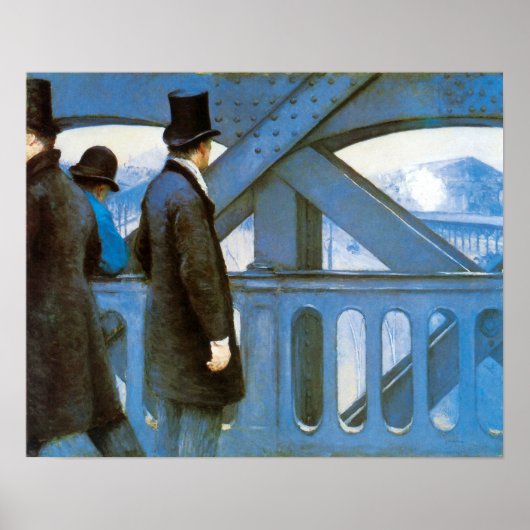 Le Pont de l'Europe by Gustave Caillebotte Poster (Voorkant)