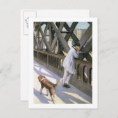 Le Pont de L'Europe: detail van een rustend man en Briefkaart (Voorkant / Achterkant)