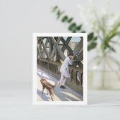 Le Pont de L'Europe: detail van een rustend man en Briefkaart (Staand voorkant)