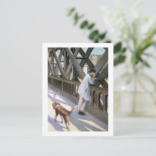 Le Pont de L'Europe: detail van een rustend man en Briefkaart (Staand voorkant)