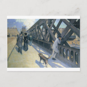 Le Pont de L'Europe door Gustave Caillebotte Briefkaart