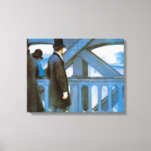 Le Pont de l'Europe door Gustave Caillebotte Canvas Afdruk