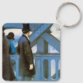 Le Pont de l'Europe door Gustave Caillebotte Sleutelhanger (Achterkant)