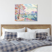 Le Pont des Arts Parijs | Paul Signac | Canvas Afdruk (Insitu (Slaapkamer))