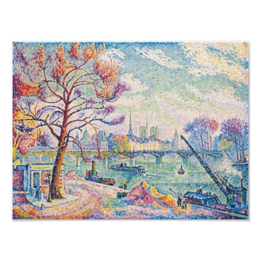 Le Pont des Arts Parijs | Paul Signac | Foto Afdruk (Voorkant)