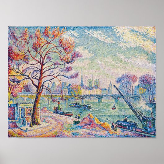 Le Pont des Arts Parijs | Paul Signac | Poster (Voorkant)