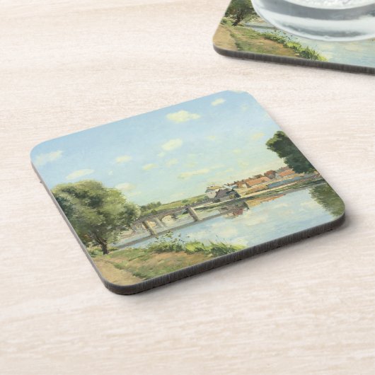 Le Pont du Chemin de Fer Camille Pissarro Bier Onderzetter (Linkerzijde)