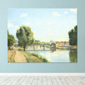 Le Pont du Chemin de Fer Camille Pissarro Canvas Afdruk (Insitu (Houten vloer))