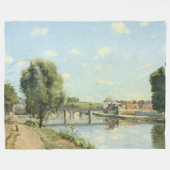Le Pont du Chemin de Fer Camille Pissarro Fleece Deken (Voorkant (Horizontaal))