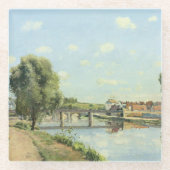 Le Pont du Chemin de Fer Camille Pissarro Glazen Onderzetter (Voorkant)