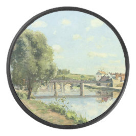 Le Pont du Chemin de Fer Camille Pissarro Hockey Puck