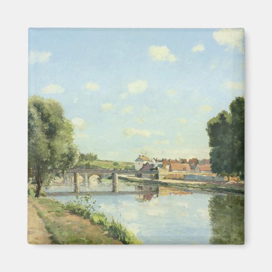 Le Pont du Chemin de Fer Camille Pissarro Magneet (Voorkant)