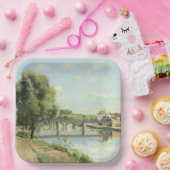 Le Pont du Chemin de Fer Camille Pissarro Papieren Bordje (Feest)