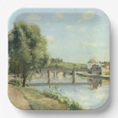 Le Pont du Chemin de Fer Camille Pissarro Papieren Bordje (Voorkant)