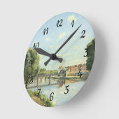 Le Pont du Chemin de Fer Camille Pissarro Ronde Klok (Hoek)