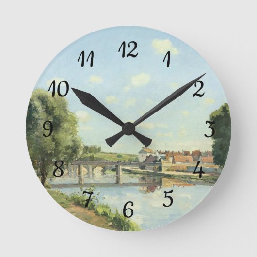 Le Pont du Chemin de Fer Camille Pissarro Ronde Klok (Voorkant)