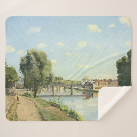 Le Pont du Chemin de Fer Camille Pissarro Sherpa Deken (Voorkant (horizontaal))