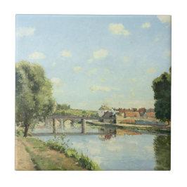 Le Pont du Chemin de Fer Camille Pissarro Tegeltje