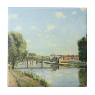 Le Pont du Chemin de Fer Camille Pissarro Tegeltje