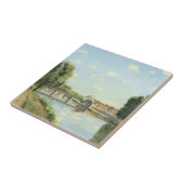 Le Pont du Chemin de Fer Camille Pissarro Tegeltje (Zijkant)