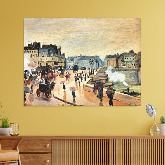 Le Pont Neuf door Claude Monet Canvas Afdruk (Insitu (Woonkamer))