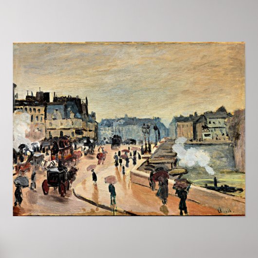 Le Pont Neuf door Claude Monet Poster (Voorkant)