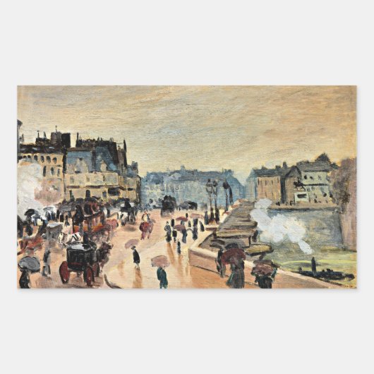 Le Pont Neuf door Claude Monet Rechthoekige Sticker (Voorkant)