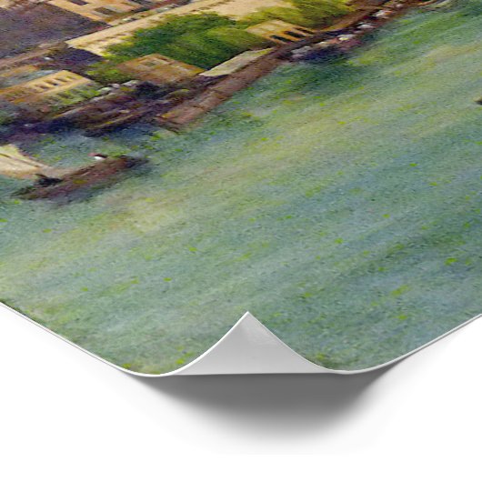 Le Pont-Neuf - Giuseppe Canella - 1832 Poster (Hoek)