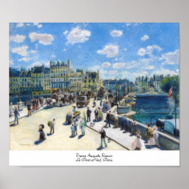 Le Pont-Neuf, Paris Pierre Auguste Renoir schilder Poster