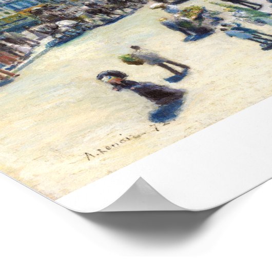 Le Pont-Neuf, Paris Pierre Auguste Renoir schilder Poster (Hoek)