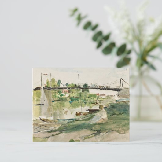 Le Pont sur l’Oise | Berthe Morisot Briefkaart (Staand voorkant)