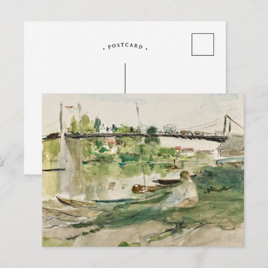 Le Pont sur l’Oise | Berthe Morisot Briefkaart (Voorkant / Achterkant)