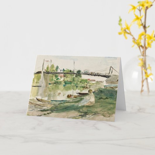 Le Pont sur l’Oise | Berthe Morisot Kaart (Gele Bloem)