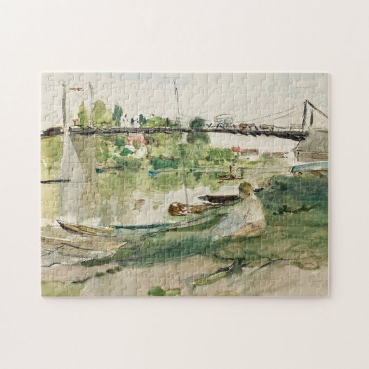 Le Pont sur l’Oise | Berthe Morisot Legpuzzel (Horizontaal)