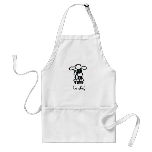 Le Poodle Chef apron Standaard Schort (Voorkant)