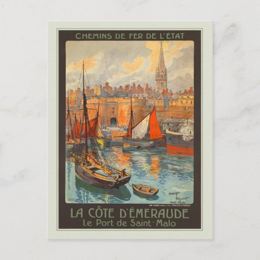 Le Port de Saint-Malo Briefkaart (Voorkant)