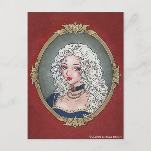 Le Portrait de La Vampiresse Gothic Briefkaart (Voorkant)