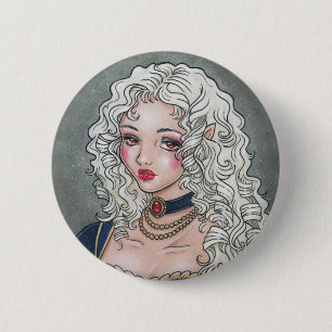 Le Portrait de La Vampiresse Gothic Button