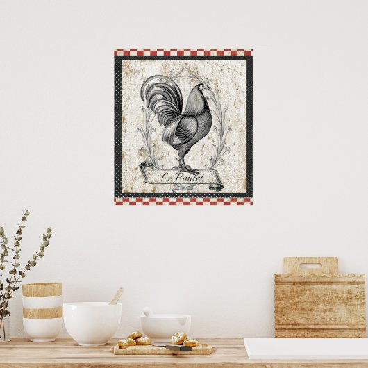 Le Poulet  Chicken Poster (Keuken)