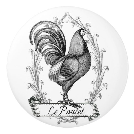 "Le Poulet" Keramische Knop (Voorkant)
