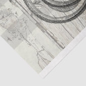 Le Poulet the French rooster on Old Wood Decoupage Tissuepapier (Detail)