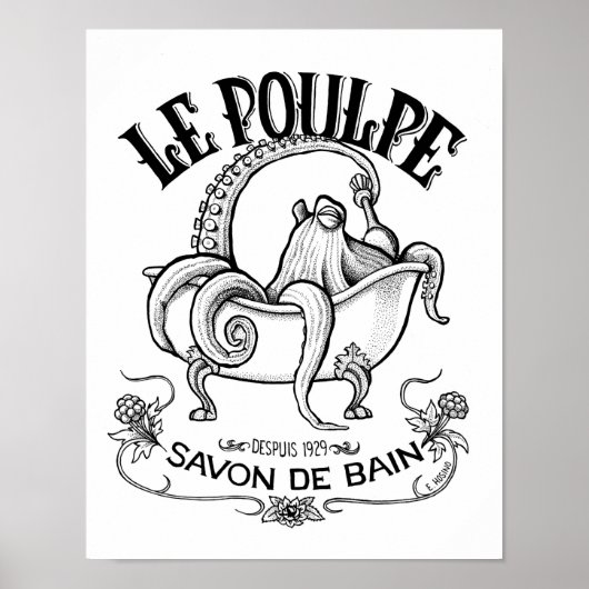 Le Poulpe Bath Soap Poster (Voorkant)