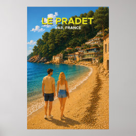 Le Pradet, Frankrijk – Oude Reisposter Poster
